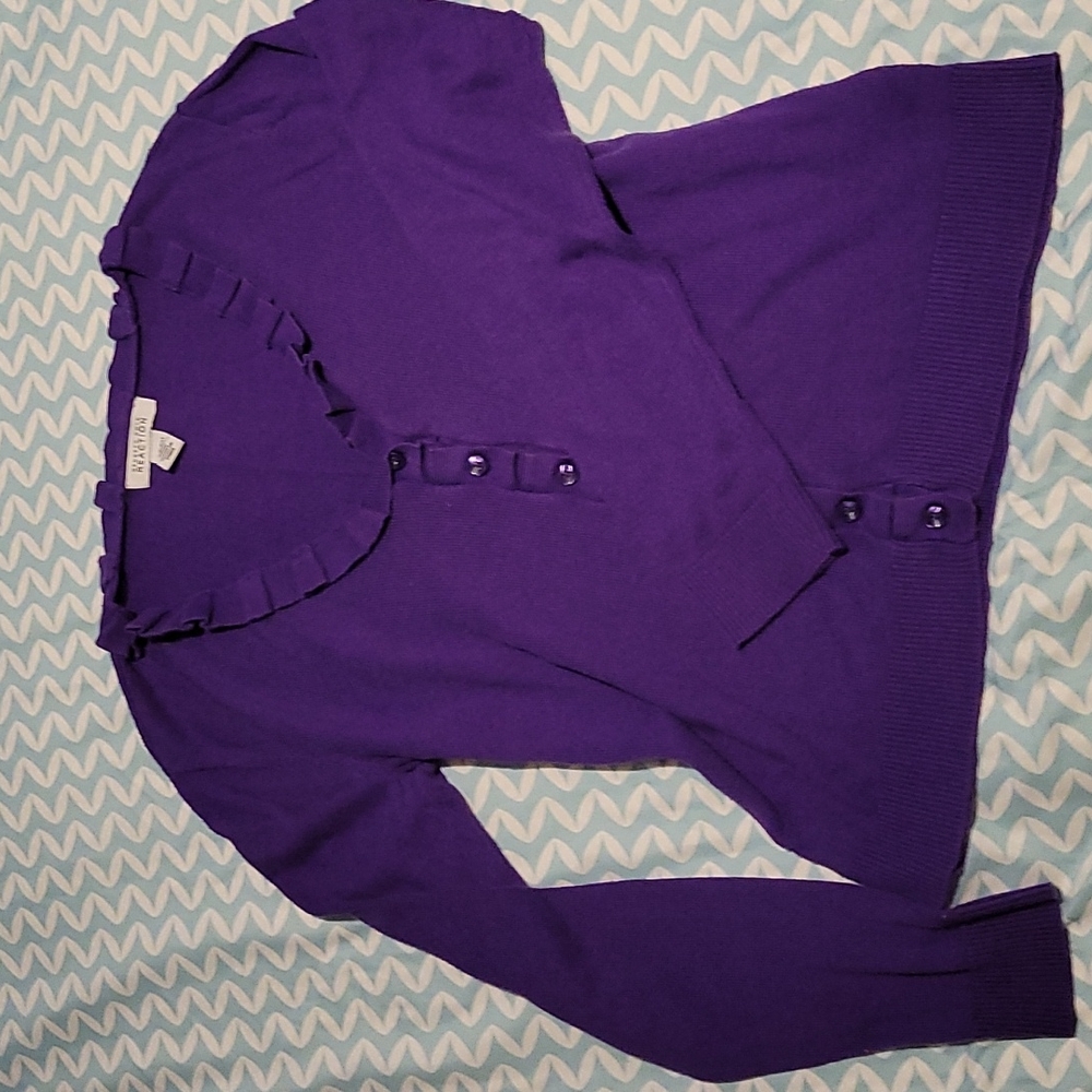 Kenneth Cole purple cardigan